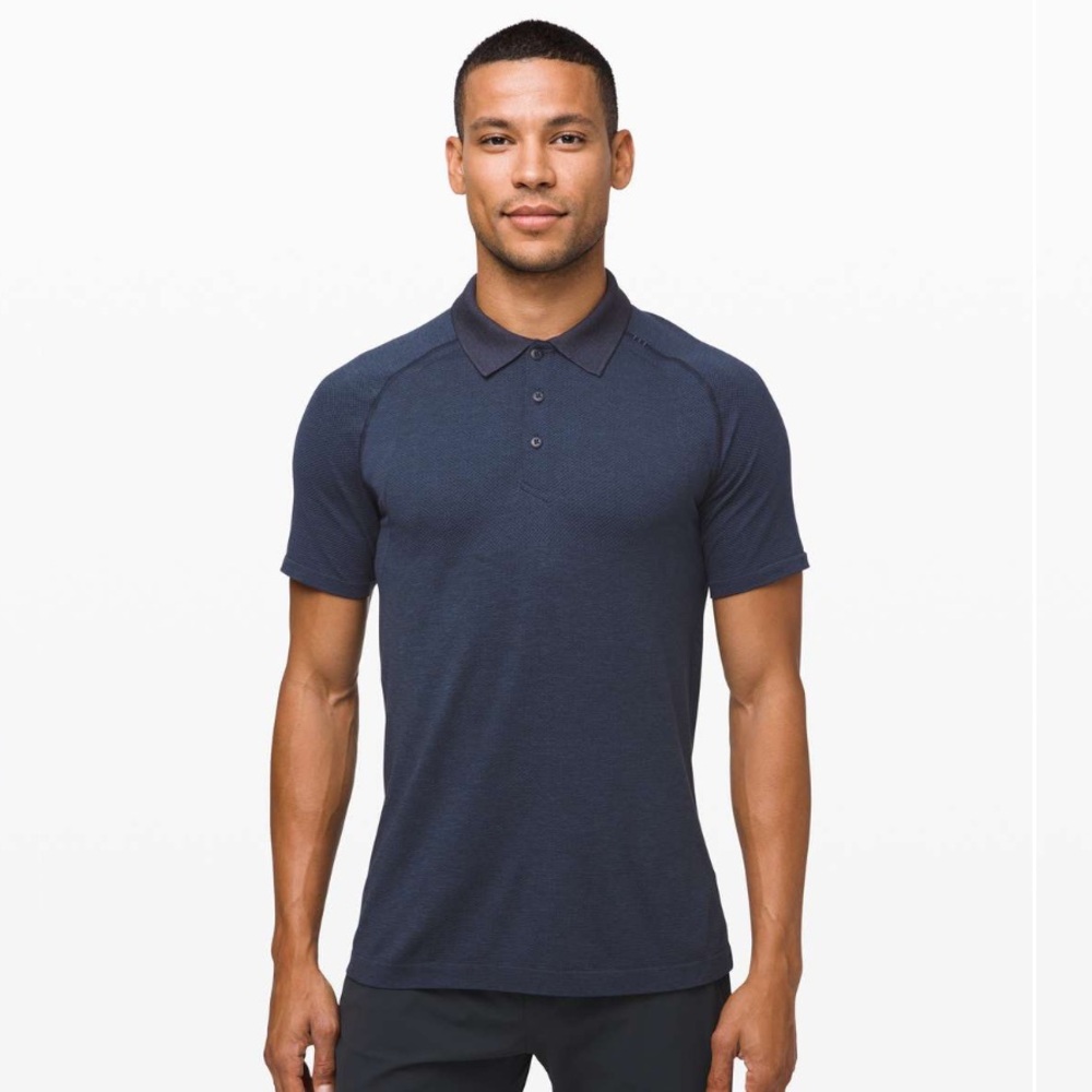 Lululemon Metal Vent Tech Mineral Blue Polo Shirt‎